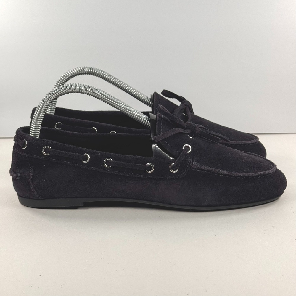 Everlane Women Black Suede Boat Shoe Loafers Size 8Mโ Minimalist Slip On Flats